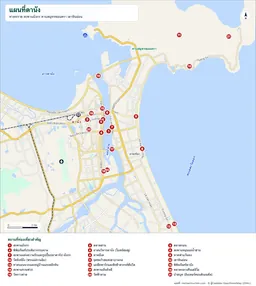 แผนที่ดานังพร้อมชายหาด สะพาน คาบสมุทรซอนตรา และ 24 จุดน่าสนใจ